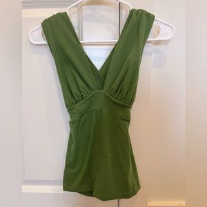 Susana Monaco Green Stretch Cross Back Halter S